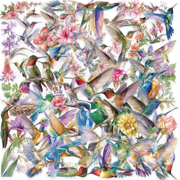 100PCS Scrapbook Stickers for Adults, Birds Stickers for Scrapbooking, Personalized Custom Bulk Waterproof Stickers for Laptop Water Bottle Book Planner