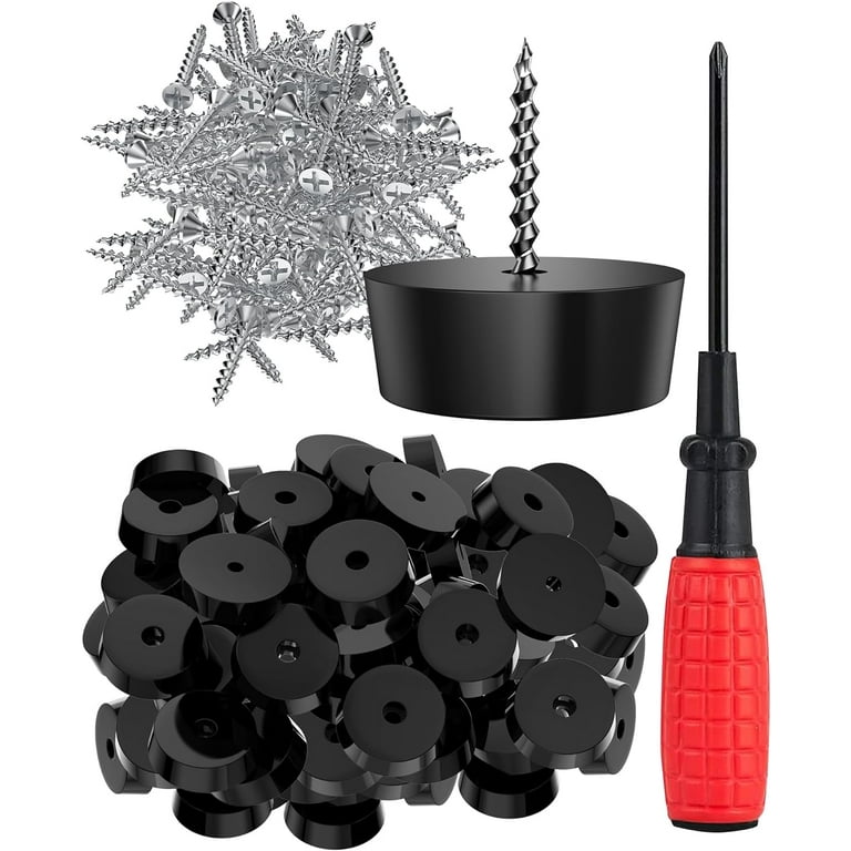 100PCS Screw On Rubber Feet Floor Protectors Protect Hard Surfaces Chair Leg Furniture Pads Non Slip Wear Resistant The 100 Pieces Screw On Rubber Feet Floor Protectors for Hard Surfaces C