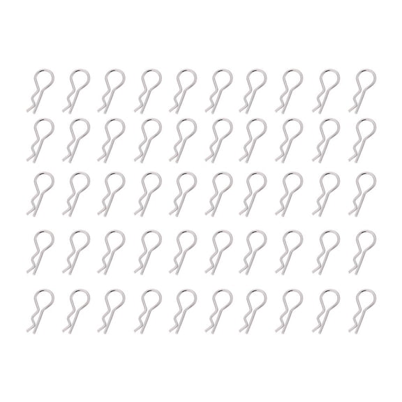 100PCS Silver Stainless Steel Pin Shell Body Clips Steel Replacement Repair Accessory For RC Model Car For HPI For HSP Spare Part