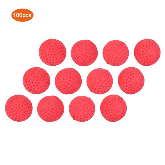 100PCS Soft EVA Foam Round Refill Balls for Rival Toy Blaster - Red