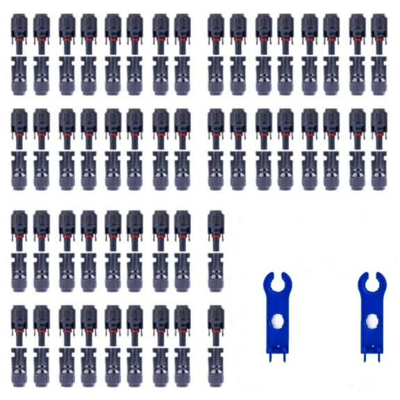 Airvexalon Solar Connectors Cable Connector, 100 Count, 50 Pairs