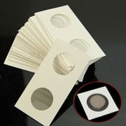 100PCS Square Cardboard Coin Holders Coin Supplies Coin Album Collection Lighthouse Stamp Coin Holder Cover Case Storage