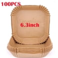 thumbnail image 1 of 100PCS Square Disposable Air Fryer Paper Liners , 6.3inch Non-Stick Airfryer Accessory Food-Grade Waterproof and Oil-Proof Paper, 1 of 8
