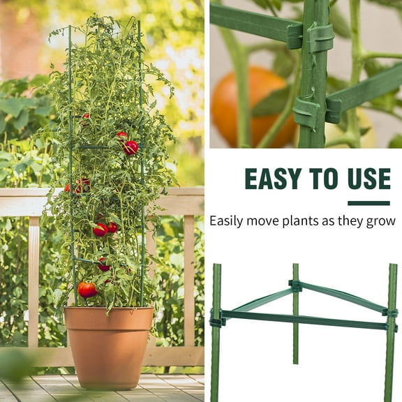 100PCS Stake Arms for Tomato Cage, 11.8 inches Expandable Trellis Connectors, Suitable for Tomatoes and Vegetables (No Stake, Bayonet Diameter: 11 mm)