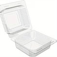 thumbnail image 1 of 100PCS Transparent Plastic Cake Box with Flip Cover Plastic Cake Container Wedding Party Decoration Dessert Storage Box, 1 of 7