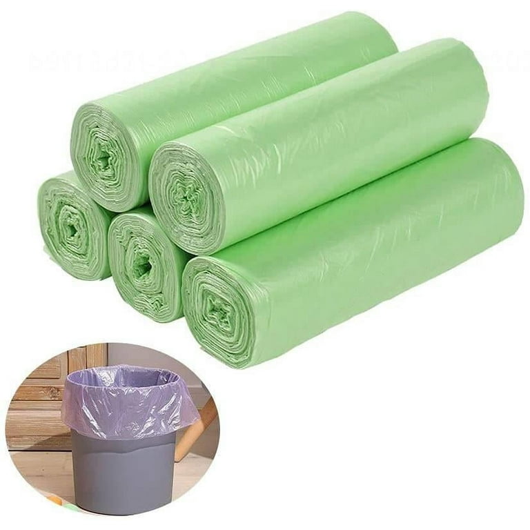 1/2/3/4rolls Small Black Trash Bags - 4-6Gallon Garbage Bags Strong Plastic  Trash Can Liners 15 Liter for Kitchen Bathroom Office Waste Basket