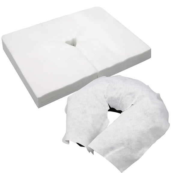 100PCS Upgrade Disposable Face Cradle Covers, Medical-Grade, Ultra Soft, Luxurious, Non-Sticking Massage Face Covers, Large Disposable Headrest Covers for Massage Tables and Massage Chairs
