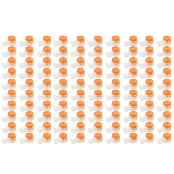 100PCS Waterproof Clear Button Telephone Wire Connectors UY2 Butt Connector Cable Terminals