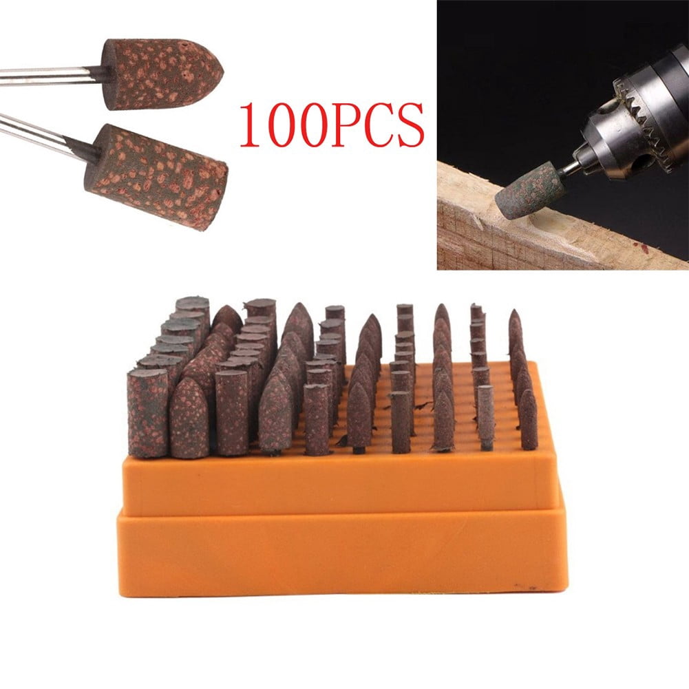 12 X 10mm ( 3/8 Inch ) Hard Bullet Wool Felt Bobs Polishing Rotary Point Burrs