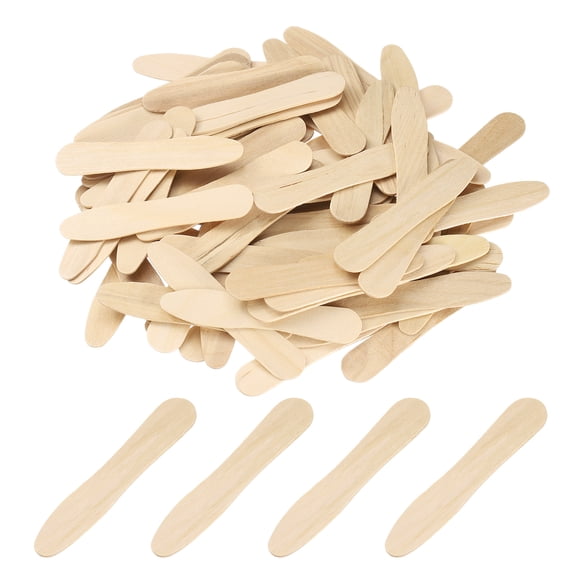 Uxcell 100PCS Wooden Ice Cream Spoons, 75MM Wooden Spoons Disposable Mini Bulk