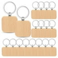 thumbnail image 1 of 100PCS Wooden Keychain Blanks Wood Key Chain Bulk Unfinished Wooden Engraving Key Tag Ring for DIY Gift Crafts(Square), 1 of 7
