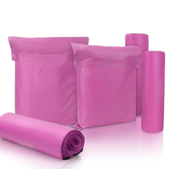 100PCS pink mailing bags - super strong durability, self-sealing design, suitable for large parcels, garment packaging bags, commercial express bags, transport bags