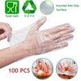 thumbnail image 1 of 100PCS/set Transparent Disposable Gloves Kitchen Gloves Home Garden Kitchen Dining Disposable Kitchen Ware Plastic Food Safety, 1 of 10