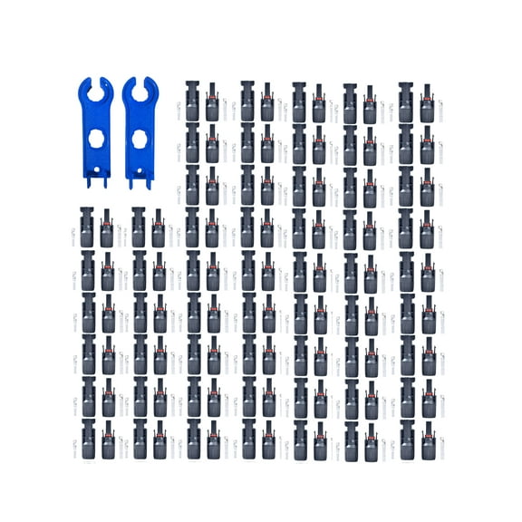 100PCS solar panel connector IP67 waterproof connector Male/Female 50Pairs with 2 Spanners