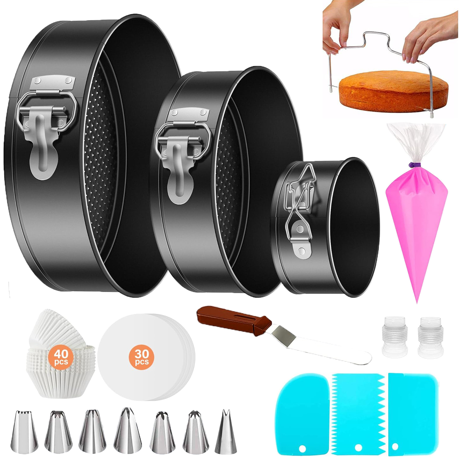 Wilton Easy Layers! Cake Pan Set, 8 in., 4 pc.