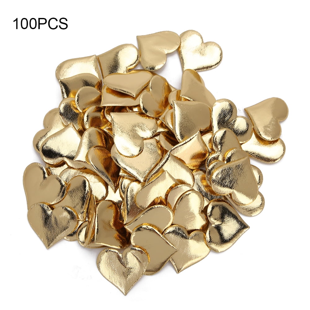 DIY Wedding Decor & Birthday Gift for Tables Golden Heart-Shaped Petals, 100PCS Set Rawiri