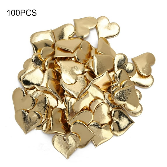 DIY Wedding Decor & Birthday Gift for Tables Golden Heart-Shaped Petals, 100PCS Set Rawiri