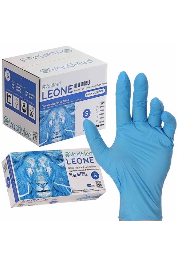 Nitrile Exam Gloves, Powder-Free, 100 Count – Small, Blue