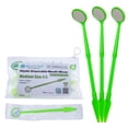 thumbnail image 1 of Disposable Dental Mirrors with Spatula Handle, Individually Wrapped, 100 Pack – Green, 1 of 7