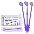 thumbnail image 1 of Disposable Dental Mirrors with Spatula Handle, Individually Wrapped, 100 Pack – Purple, 1 of 7
