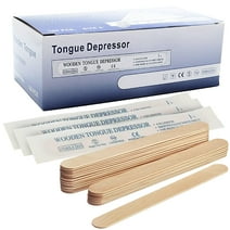 100PCs Wooden Tongue Depressors, Sterile, 6" by VASTMED | Individually Wrapped
