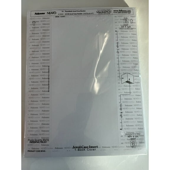 100PK FELLOWES NEATO PHOTOMATTE CD CASE BOOKLETS #69143, FREE 2 DAY AIR SHIP