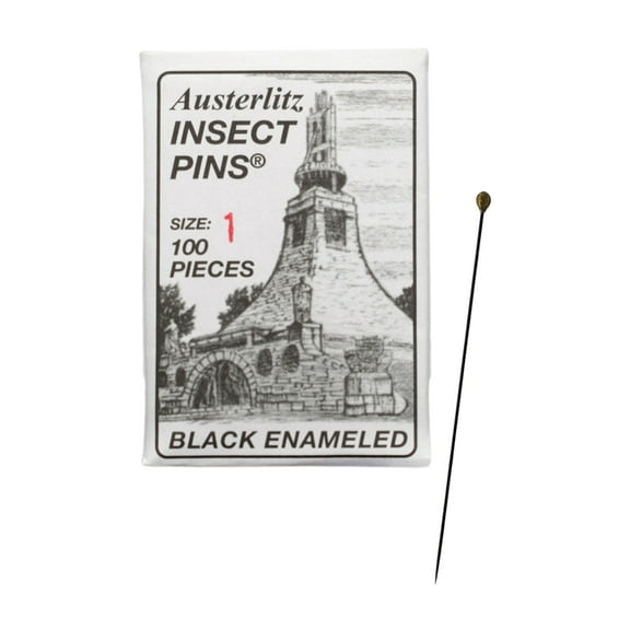 100PK Premium Insect Entomology Dissection Pins, Size 1 - Museum Grade