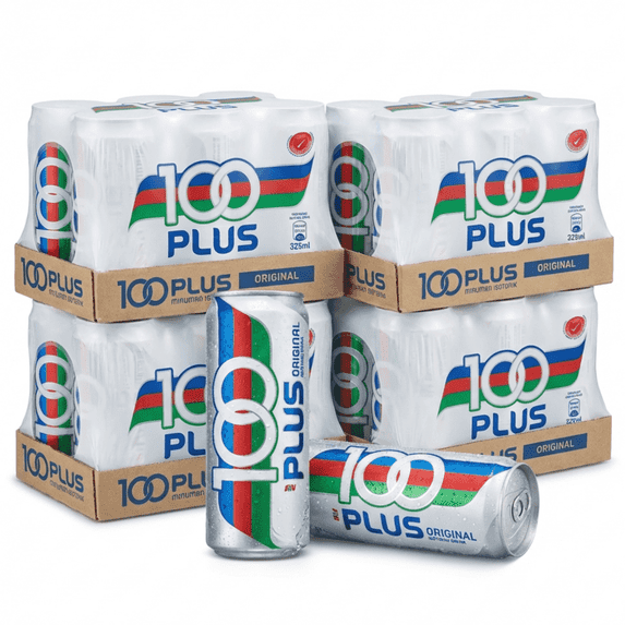 100PLUS Original Sugar Electrolyte Sports Drink – Isotonic Hydration & Instant Energy Support – Caffeine Free Carbonated Sports Drink for Workout Recovery & Daily Hydration, 11 Fl Oz (Pack of 24)