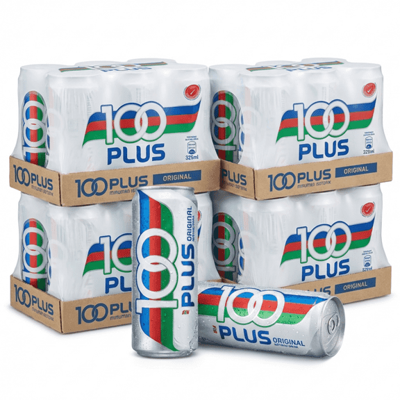 100PLUS Original Sugar Electrolyte Sports Drink Isotonic Hydration & Instant Energy Support Caffeine Free Carbonated Sports Drink for Workout Recovery & Daily Hydration, 11 Fl Oz (Pack of 24)