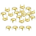 thumbnail image 1 of 100Pack 12mm Gold Round Dome Studs Metal Claw Beads Nailhead for Leather Craft Clothes Belt Bag Shoes, 1 of 6