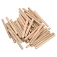 thumbnail image 1 of Uxcell 100 Pack 3/8" x 4-3/4" Wooden Dowel Pins, Furniture Woodwork Grooved Fluted Pin, 1 of 6