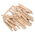 thumbnail image 1 of Uxcell 100 Pack 3/8" x 4-5/16" Wooden Dowel Pins, Furniture Woodwork Grooved Fluted Pin, 1 of 6