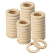 thumbnail image 1 of 100Pack 30mm(1.2") Natural Wood Rings, 6mm Smooth Unfinished Wooden Circles, 1 of 6