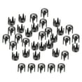 thumbnail image 1 of 100Pack 3mm Black Round Dome Studs Metal Claw Beads Nailhead for Leather Craft Clothes Belt Bag Shoes, 1 of 7