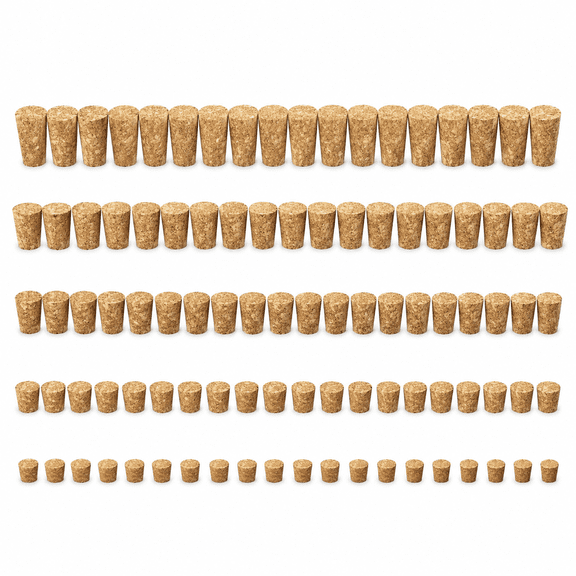 100Pack 5 Sizes Cork Stoppers Small Corks Plugs For Bottles