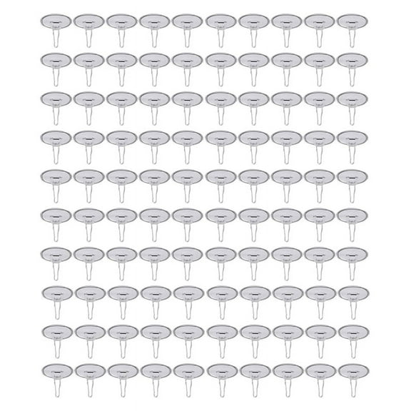 100Pack Ceiling Hooks Adhesive Removable Wall Hanger, 2cm Disc Sticky Ceiling Hooks for Festival Wedding Christmas Decor