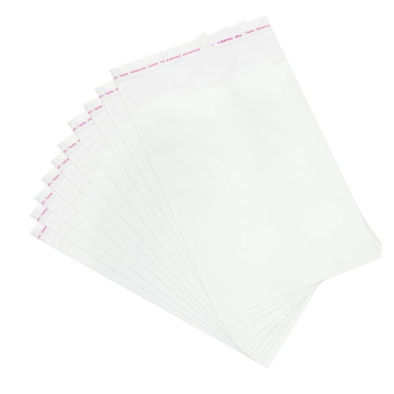 100Pack Clear Cello Bags, 4-3/4"x6-1/2" Plastic Self Sealing OPP Treat Bags Clear