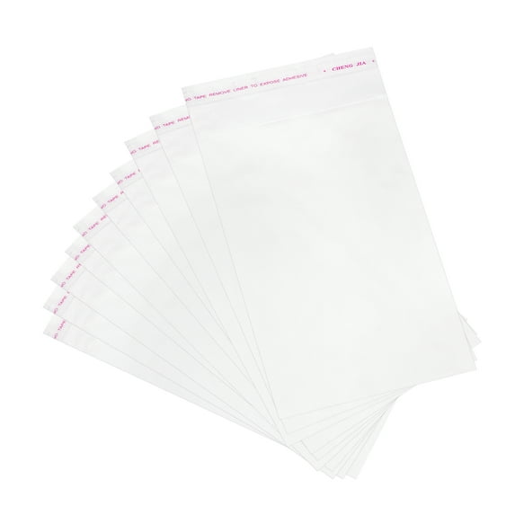 100Pack Clear Cello Bags, 5"x7" Plastic Self Sealing OPP Treat Bags Clear