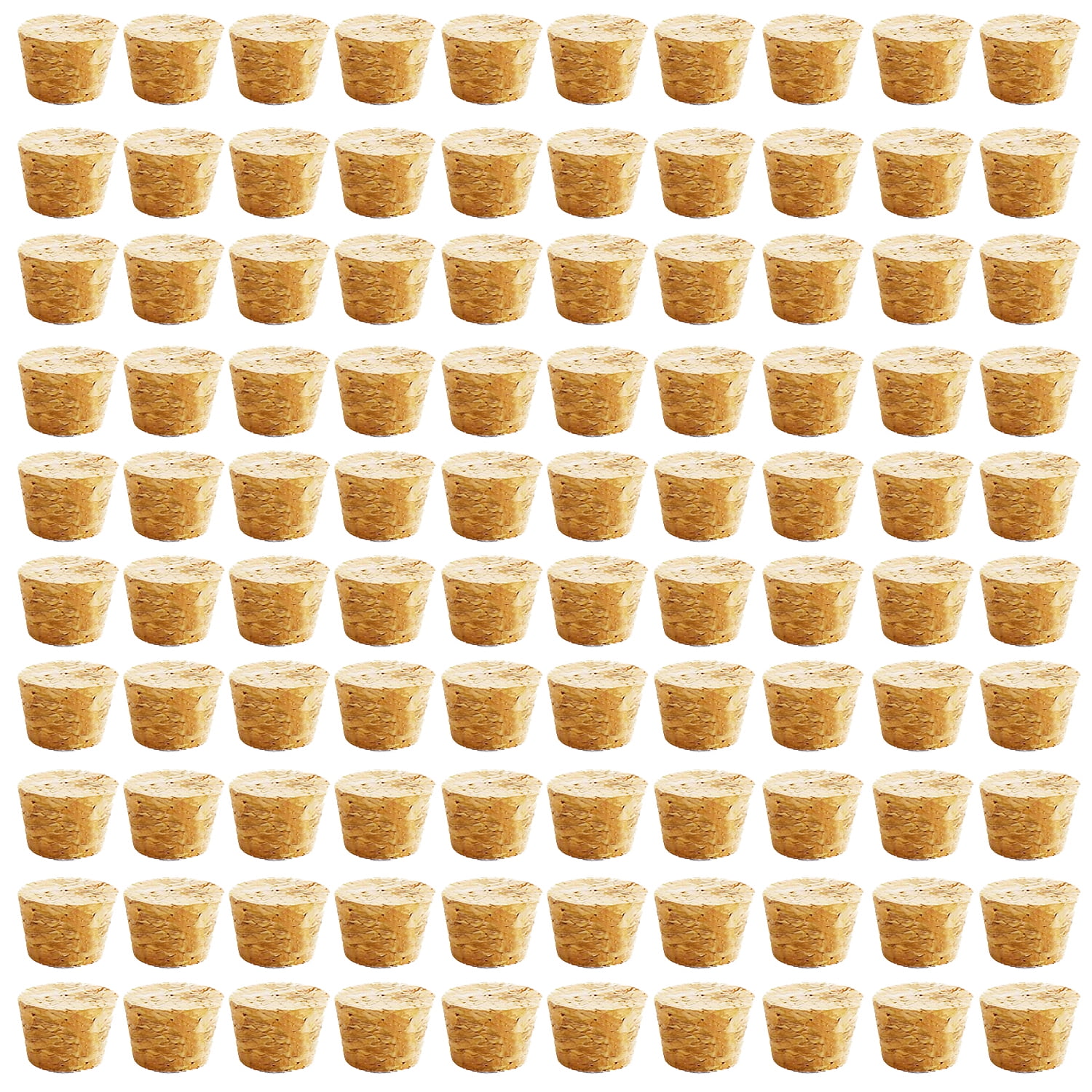 100Pack Cork Stoppers Wine Bottle Cork Stoppers Wooden Tapered Cork Plugs Replacement Assorted Corks for Wine Beer Bottle Crafts 0.31x0.24x0.39inch