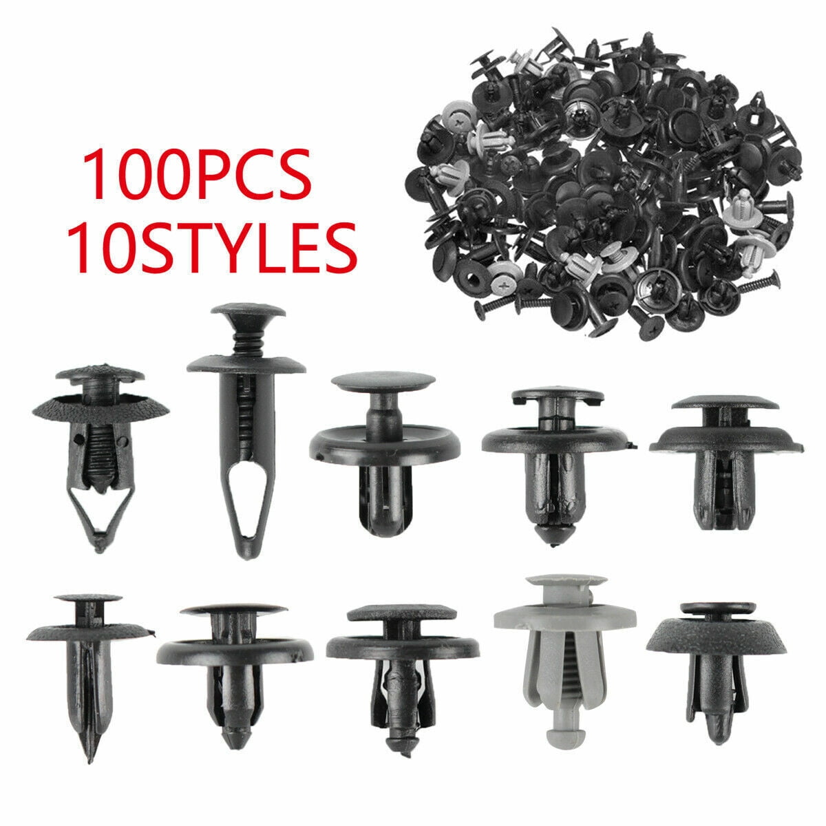 100Pack Fender Clips Trim Car Auto Push Pin Rivet Bumper Fastener Panel