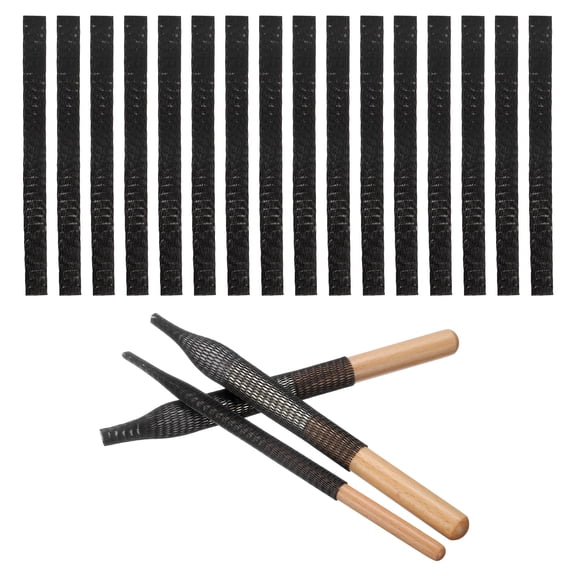 100Pack Makeup Brush Protector, 12cm PE Plastic Mesh Sleeve Cover, Black