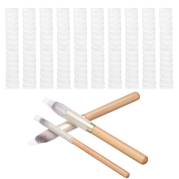 100Pack Makeup Brush Protector, 7cm PE Plastic Mesh Sleeve Cover, Clear