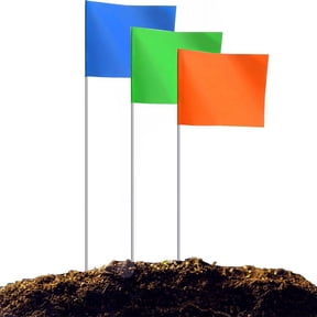 100Pack Marking Flags Marker For Lawn 15x4x5 Inch Landscape Flgs Irrigation Yard Markers !