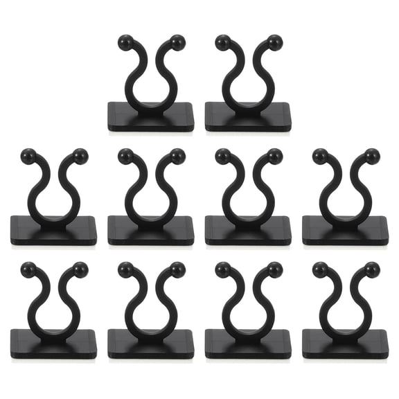 100Pack Plant Climbing Wall Fixture Clips for Indoor Outdoor (Black, 7.2mm)