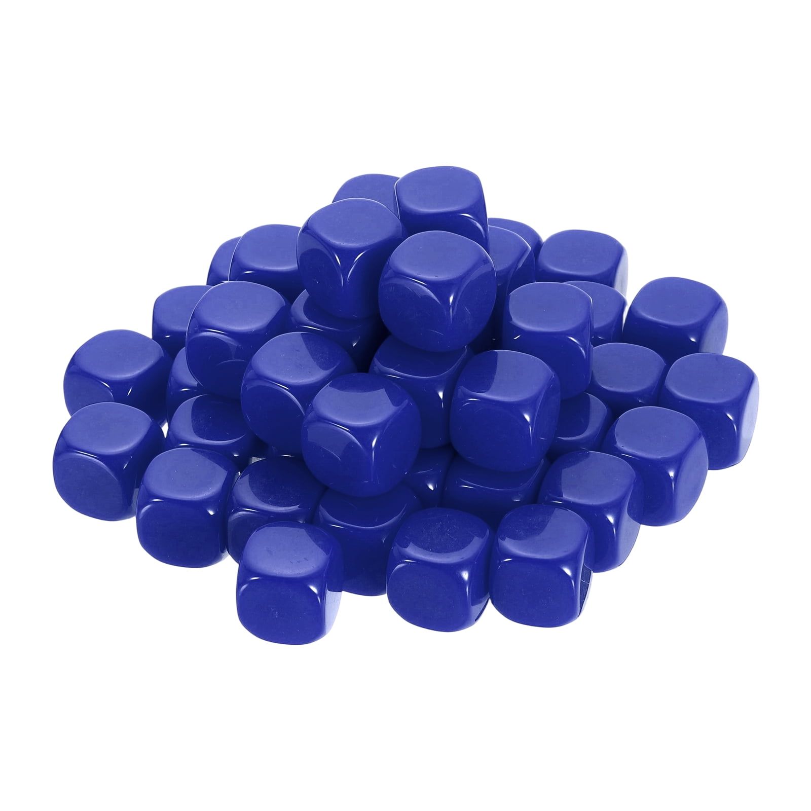 100Pack Rounded Blank Six Sided Dice 20mm/0.8inch Acrylic Dice, Blue