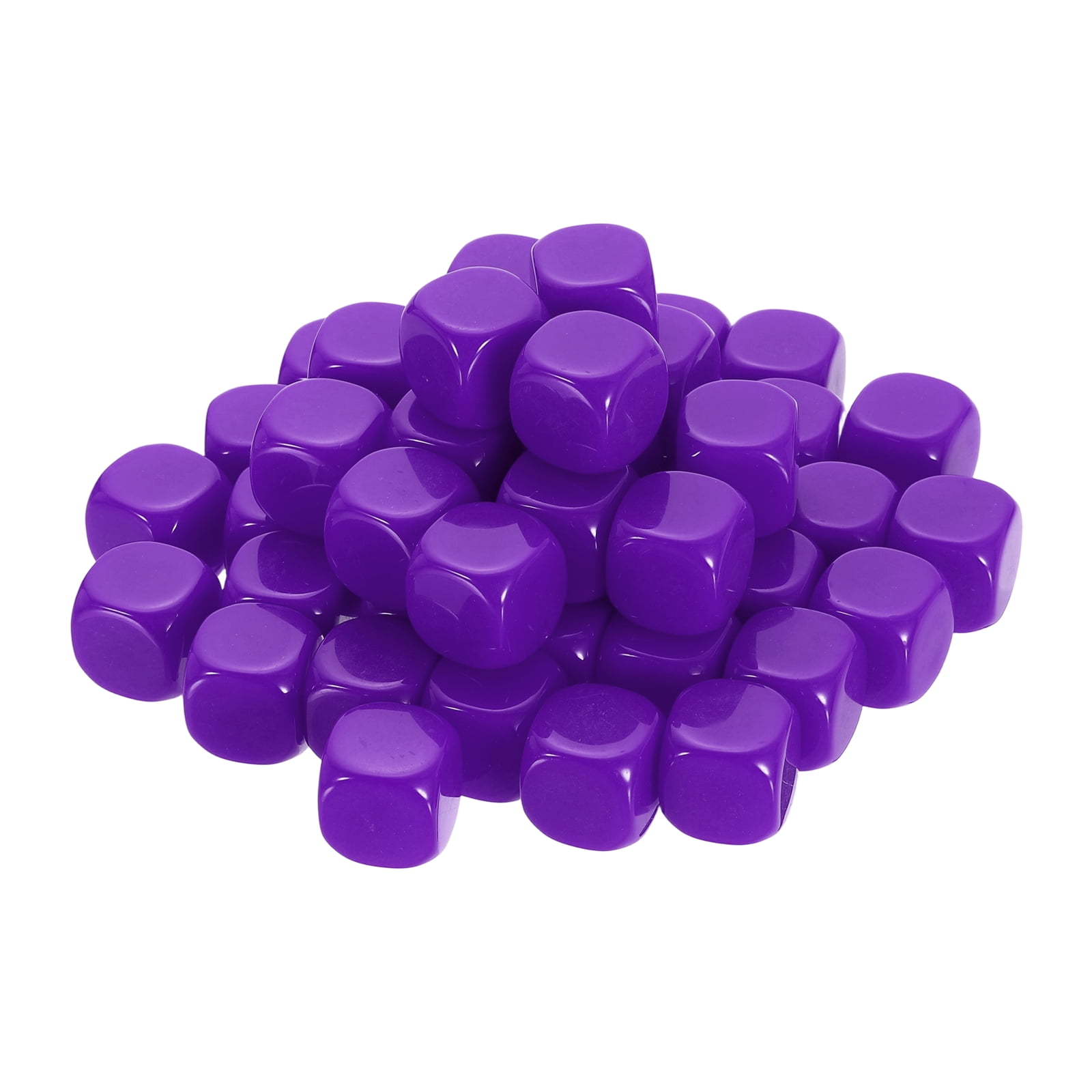 100Pack Rounded Blank Six Sided Dice 20mm/0.8inch Acrylic Dice, Purple