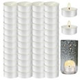 thumbnail image 1 of 100PcsTealight Candles, 4Hours Burn Time, Mini Tealight Candles for Dinner Wedding Party Restaurant Spa Church, Home Decor Tealights, 1 of 7