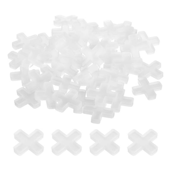 100Pack Tile Spacers, 8mm 5/16" Cross Shape Wall Floor Tile Spacer, White