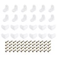 thumbnail image 1 of 100Packs 90 Degree Plastic Corner Braces, 24x17x24mm Nylon Shelf Right Angle Brackets with Screws (White), 1 of 6