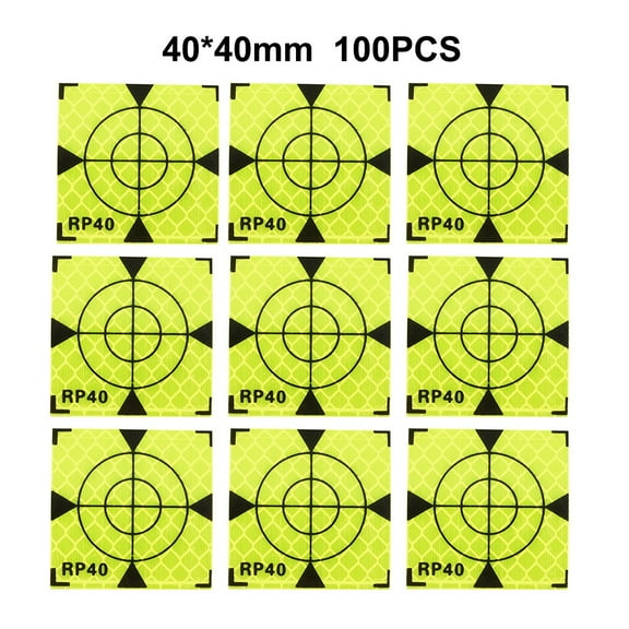 100Pc 0/30/40/50/60Mm Total Station Reflector Reflector Reflector Target 40X40